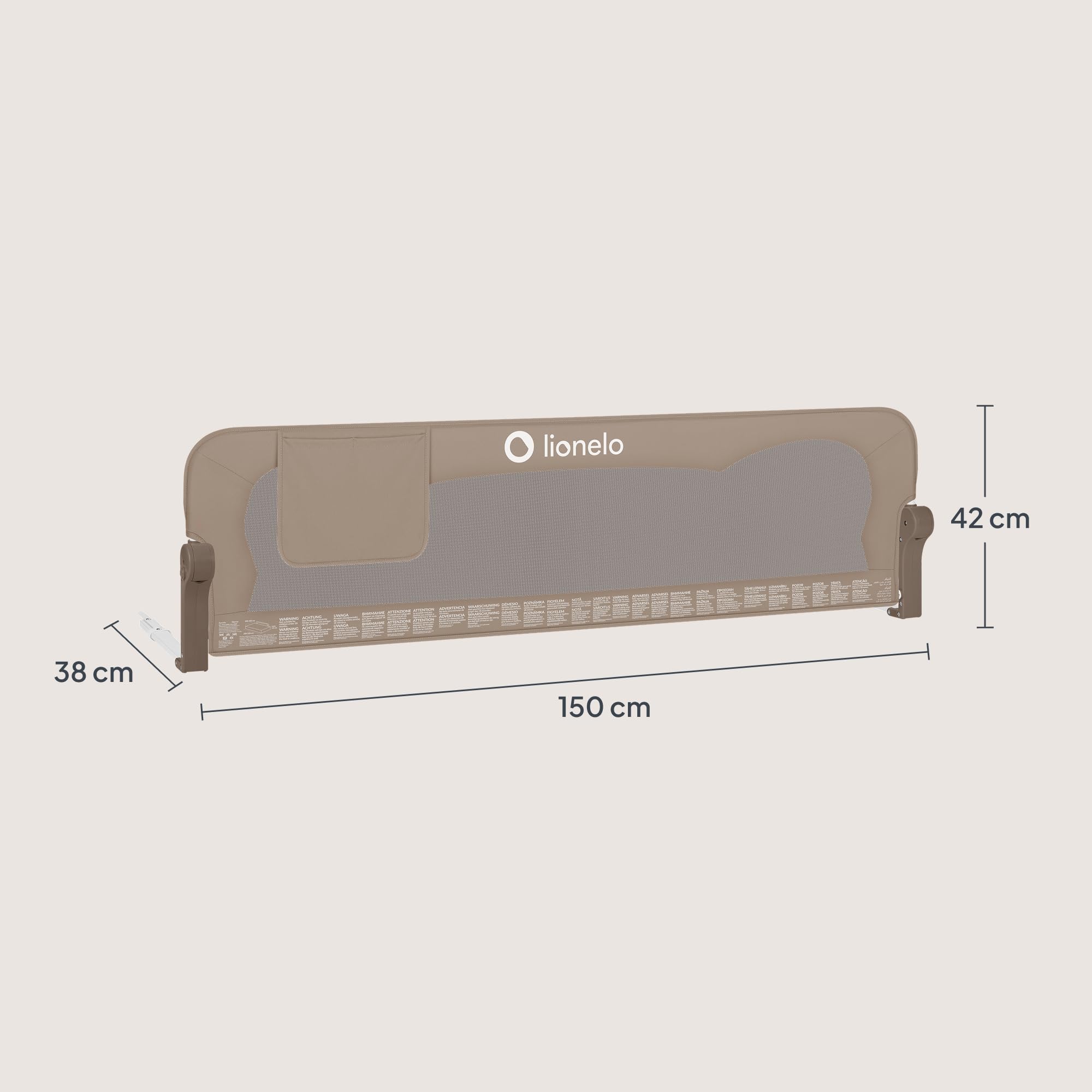 Lionelo Eva Rausfallschutz Bett Rausfallschutz Kinderbett, 150 x 42 cm