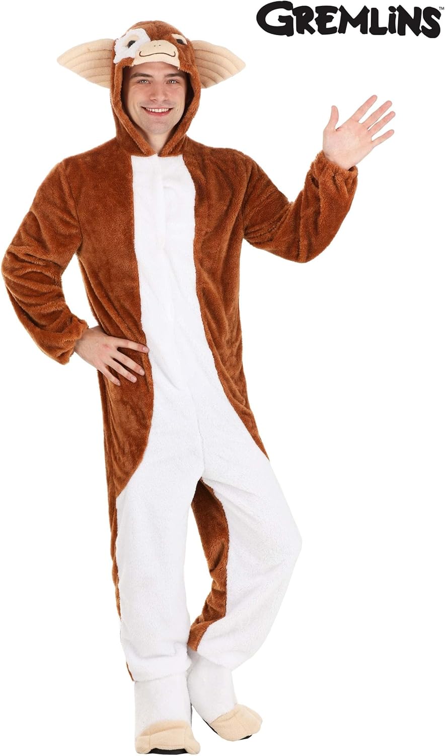 Gremlins Gizmo Costume for Adults, Furry Gremlin Jumpsuit, 80s 90s Movie Character Cosplay Dress-Up & Halloween - Image 2
