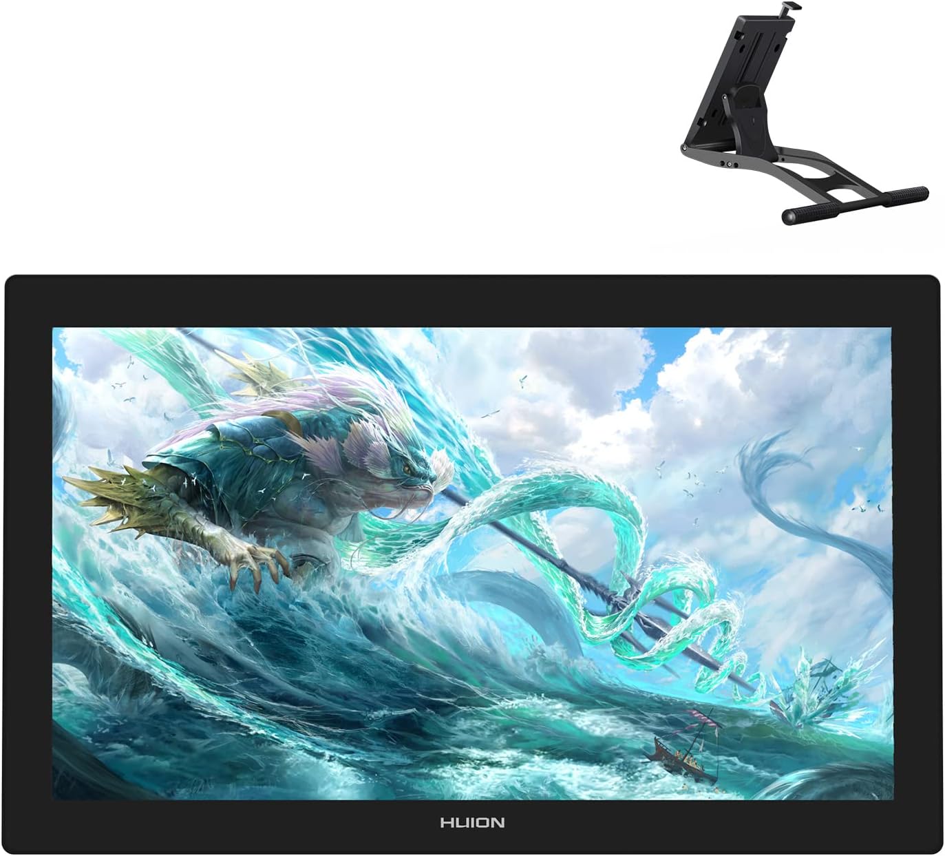 HUION Kamvas Pro 24 4K UHD Graphics Drawing Tablet and ST100A Adjustable Stand