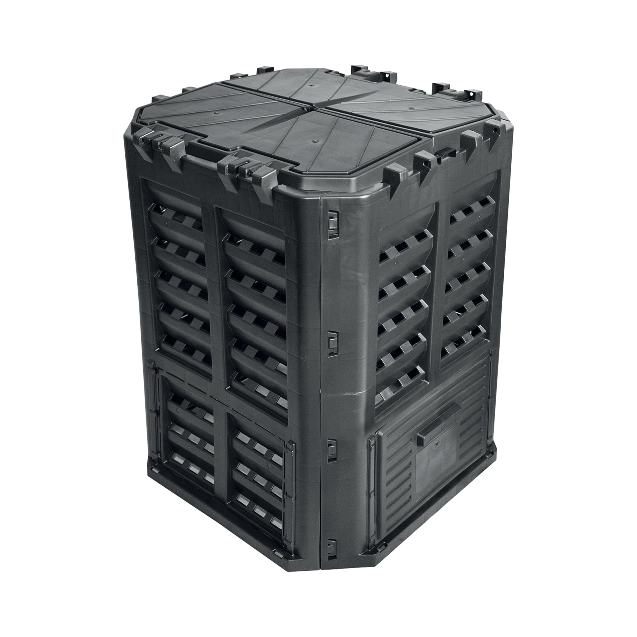 BRIXO Compostiera da Giardino Nera 360 Lt Kompobox
