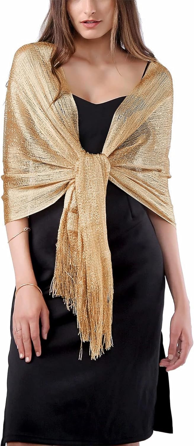 MissShorthair Women’s Sparkle Shawls and Wraps for Party Dresses