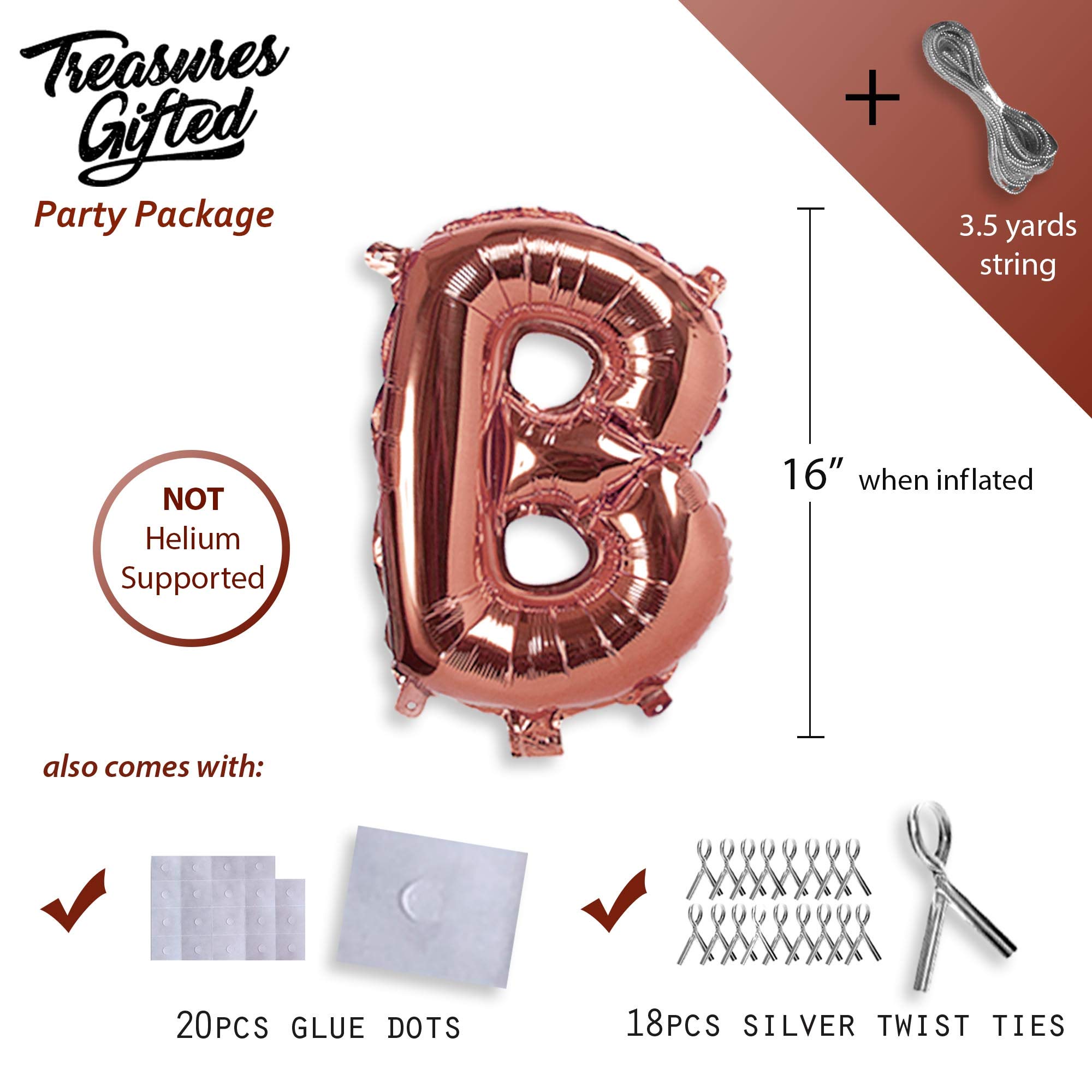 MSMANCY 36個 16インチ ローズゴールド 文字バルーン + 数字バルーン A~Z+0-9 ホイルフィルムの文字と数字バルーン DIY 名前 年齢 誕生日 パーティー 記念日 結 | 40インチのパステルピンクの文字バルーン、巨大な