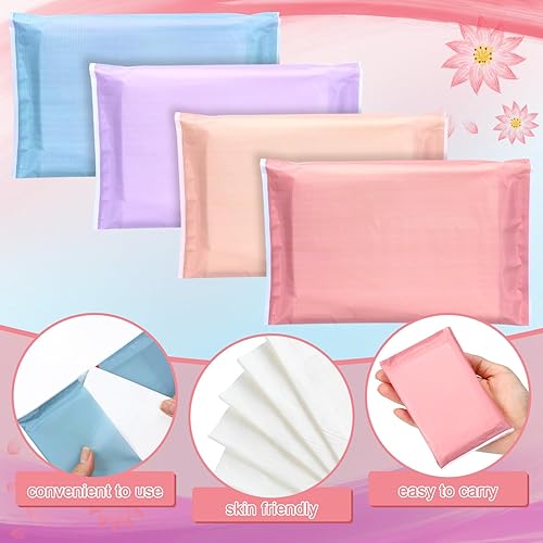 Vista 60 de PerKoop Paquete de 100 pañuelos de bolsillo para viajes, pequeños pañuelos faciales tamaño cartera, papel higiénico para viajes, suministros