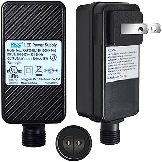 12V 1A Class 2 Power Supply, LED Transformer Replacement, EAGWELL Outdoor Low Voltage Power Adapter, Yard Inflatable Adapter, Plug for String Light, Rope Lights,Eagwell Meteor Shower Lights Plug