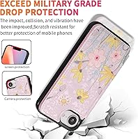 Vista 39 de UEEBAI Funda tipo cartera para iPhone 15 Pro Max con tarjetero, cubierta de cuero PU con soporte, bloqueo RFID, doble cierre magnético, relieve