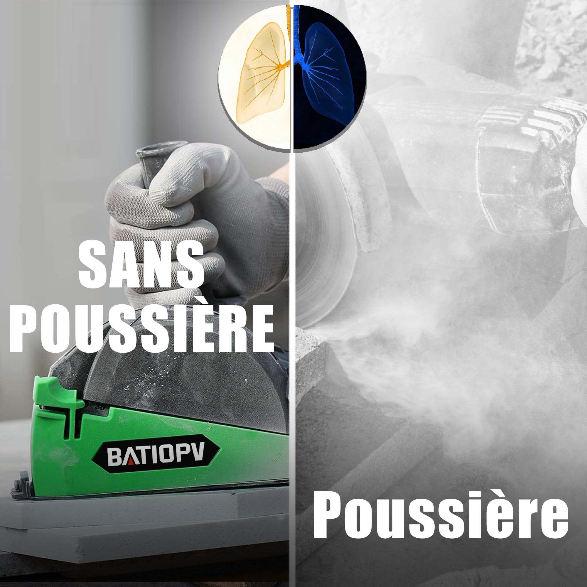 Capot de Protection Meuleuse Angulaire 115/125 mm avec Aspiration et Rail de Guidage