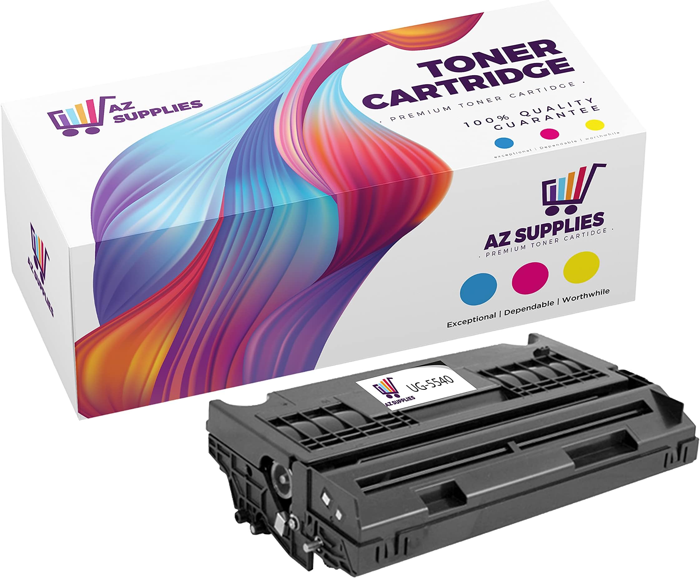 AZ Supplies Compatible Toner Cartridge Replacement for Panasonic UG-5540 UF-7000 UF-8000 UF-9000 Black 1 Pack