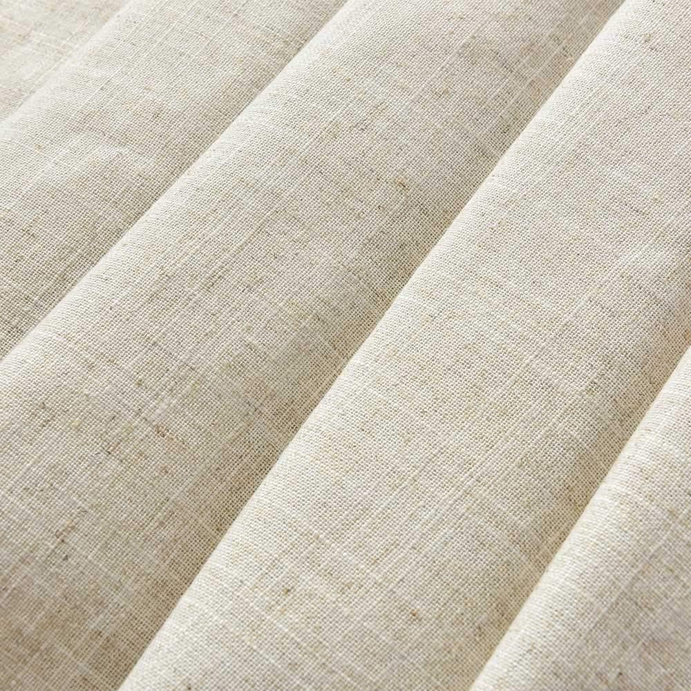 DOSLY IDÉES Linen Button Farmhouse Beige Shower Curtain,Bowknot,Linen and Cotton Woven Fabric,Pleated Black Stripe,Country Style,72x72 in