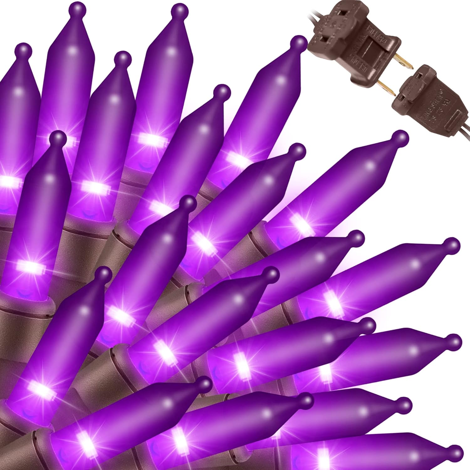 LAMPHOME Purple Christmas Lights Decoration 150Lights 31.9ft UL Certified Mini Bulb String Lights Set for Outdoor Halloween Home Christmas Tree Garden Holiday Party Patio Decor