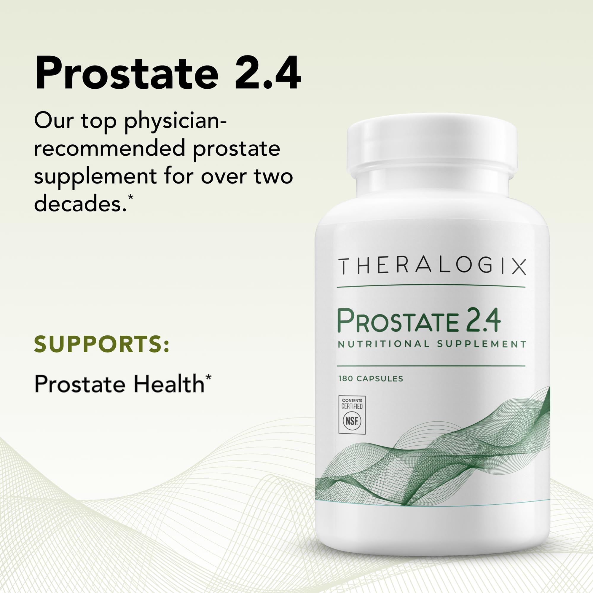 Theralogix Prostate 2.4 Nutritional Supplement - 90-Day Supply - Prostate Health for Men - Supports Healthy Prostate Tissue - Lycopene, Vitamin D3, Selenium & Vitamin E - NSF Certified - 180 Capsules — Amazon image 4