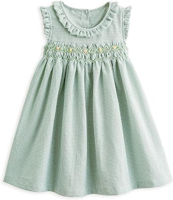 Simplee kids Baby Girl Smocked Dress Summer Casual Short Sleeve Dresses Floral Print Sundress Princess Dress for Toddlers