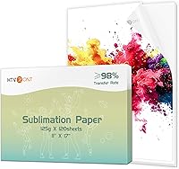Vista 1 de HTVRONT Papel de sublimación de 11 x 17 pulgadas, 120 hojas de papel de sublimación fácil de transferir para camisetas, vasos, tazas (A3)