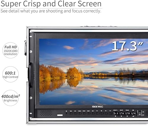 Miniatura 2 de SEETEC P173-9HSD-CO 17,3 pulgadas de transporte en el monitor del director de producción de difusión con 3G-SDI HDMI YPbPr entrada y salida Diseño