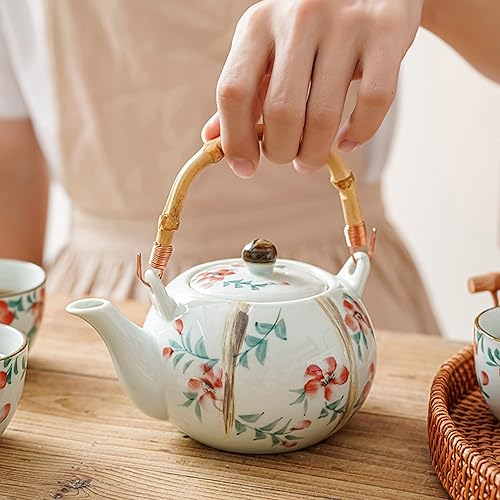 Miniatura 7 de Ceramic Tea Set Chinese Tea Set15oz blue and white hand painted teapot, 4 teacupsA must for tea loversTea Set Gift