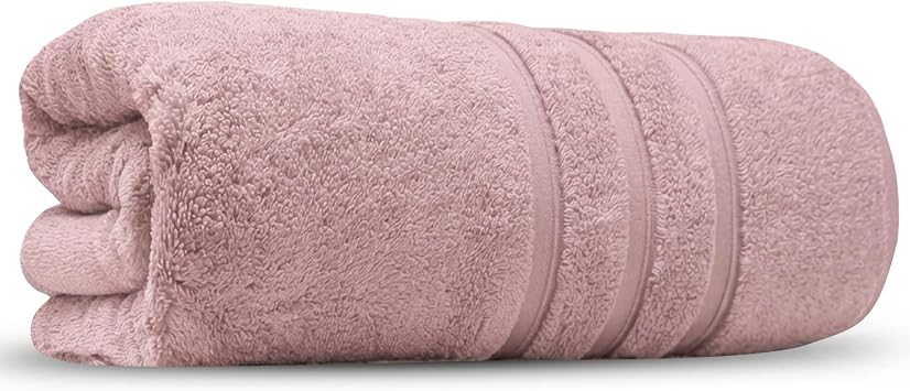 Luxury Bath Sheets Zero Twist Cotton 600 GSM 90 x140cm Thick & Plush Hotel Quality Large Pool Spa & Hotel Bathroom Bath Towels | Pack Of 1 Blush Pink