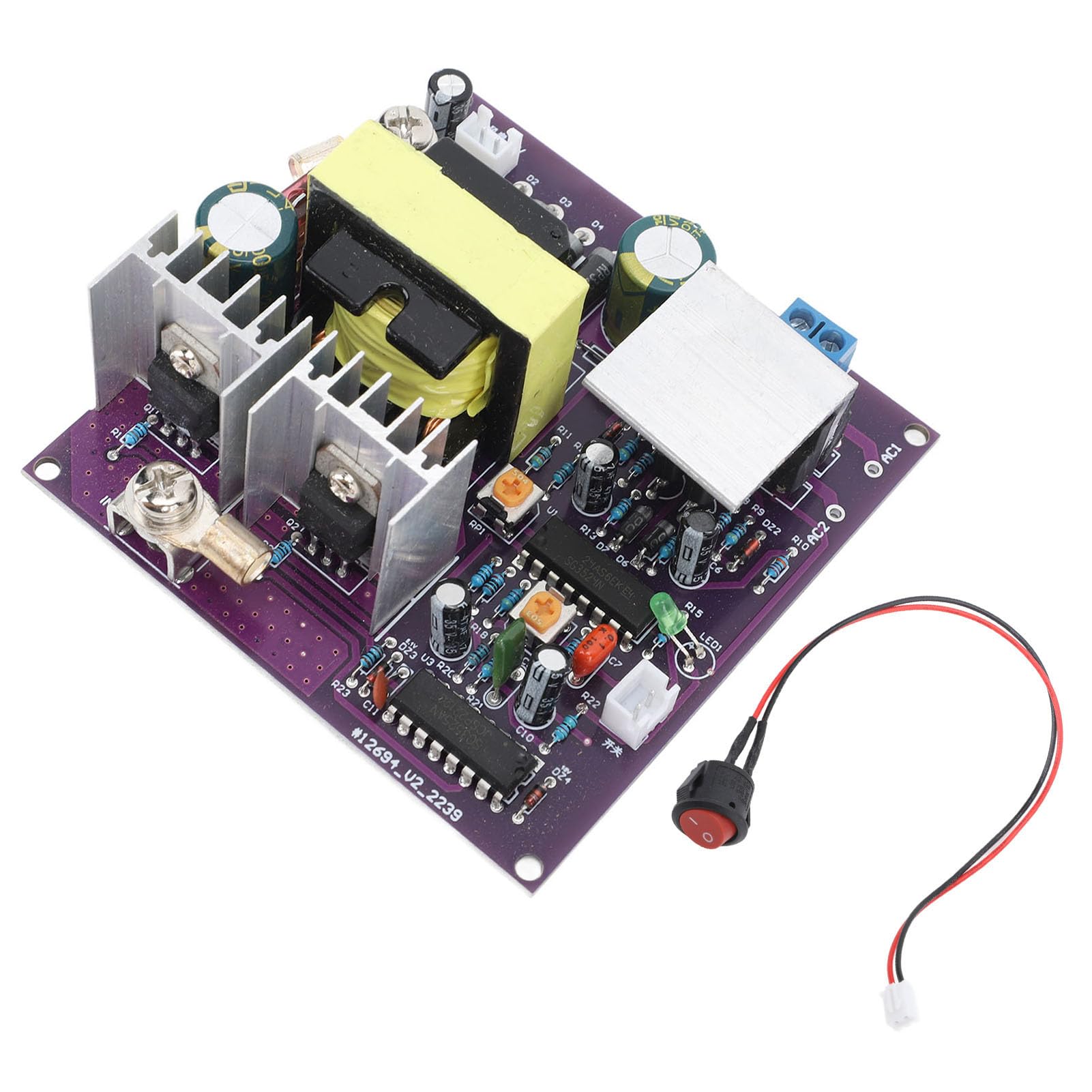 Fafeicy Modulo Inverter di Potenza da 300 W DC 12V a AC 220 V 50 Hz Scheda Inverter a Onda Sinusoidale Pura Convertitore Boost con Uscita Regolabile per Elettrodomestici Alimentazione di