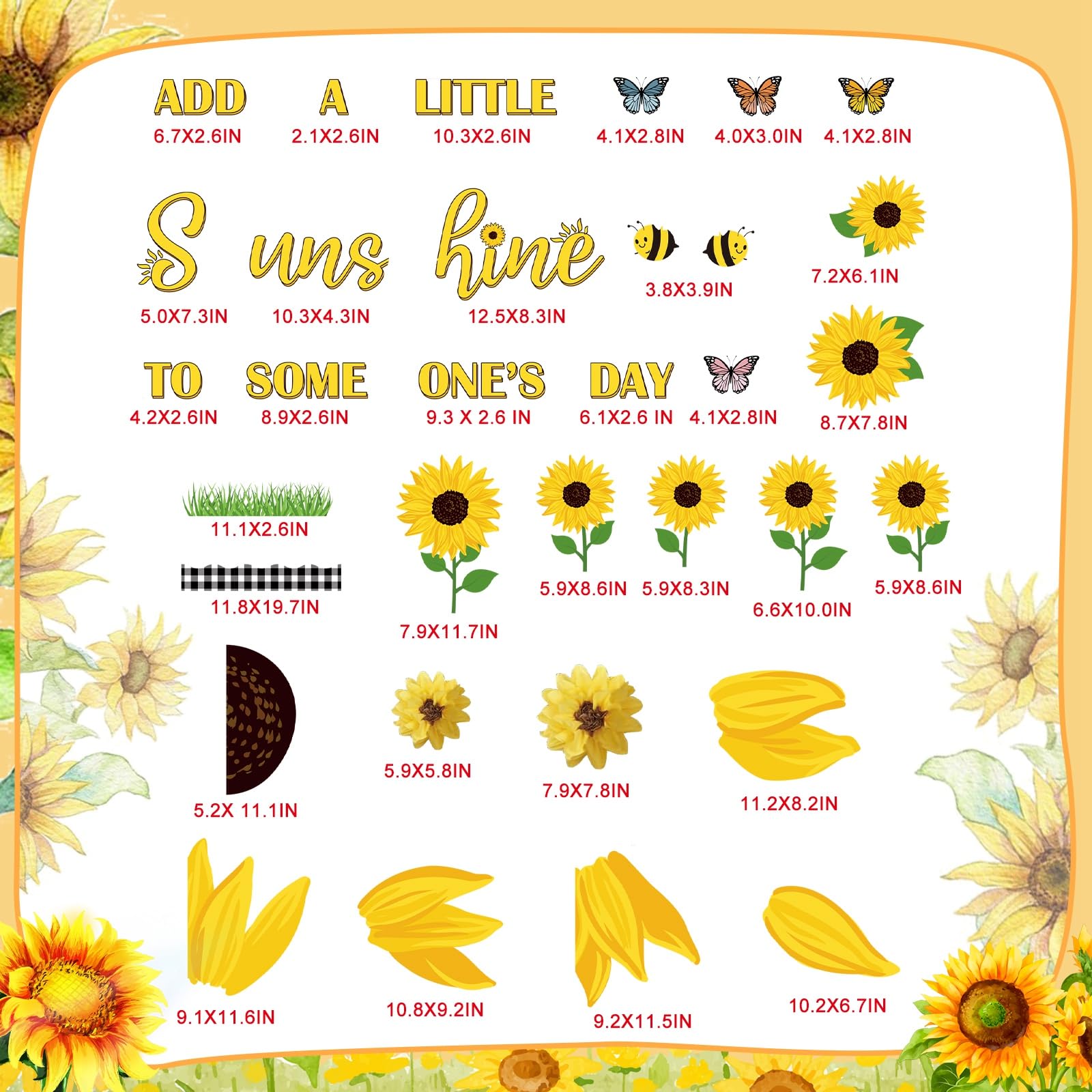 Pasimy 3D Bee & Sunflower Bulletin Board Decorations Set - 60 Piece Honeycomb Butterfly Classroom Door Decor Kit With Borders For Spring School Home Office Wall