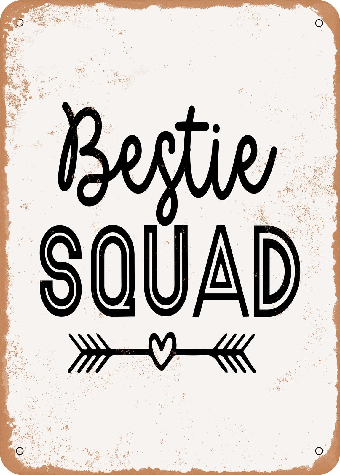 Metal Sign - Bestie Squad - Vintage Look home decor