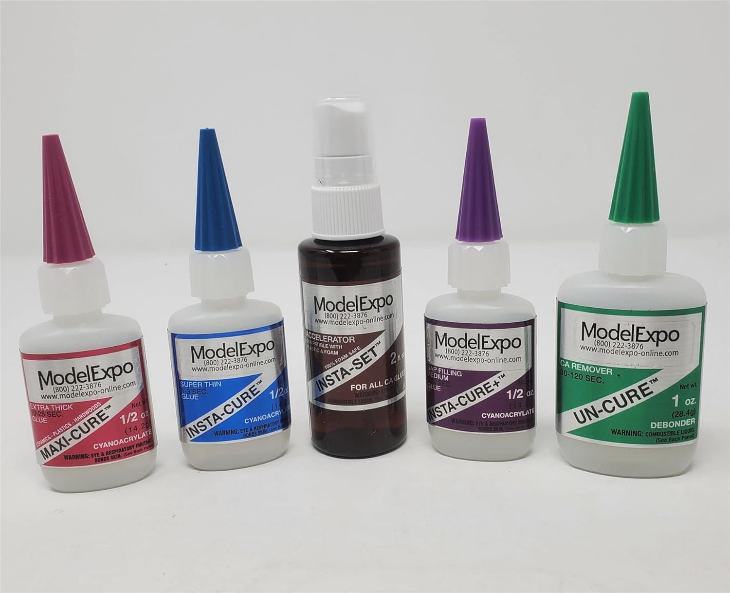 Model Expo 5 Pack Glue Assortment