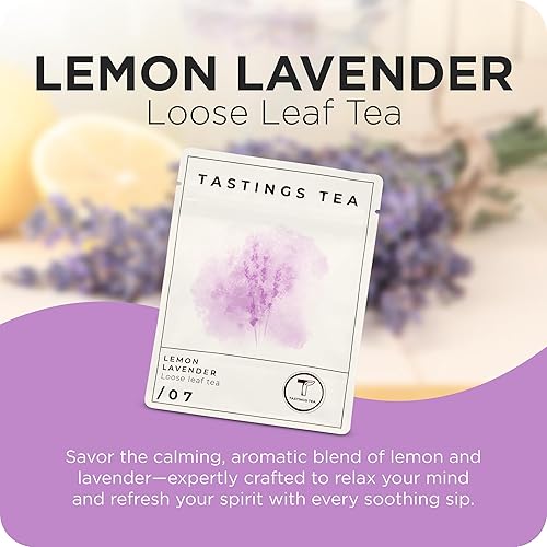 Vista 69 de Tastings Tea Té orgánico inglés para el desayuno, 3.5 oz. Mezcla de té negro natural de hojas sueltas con sabor Assam y Nilgiri Certificado