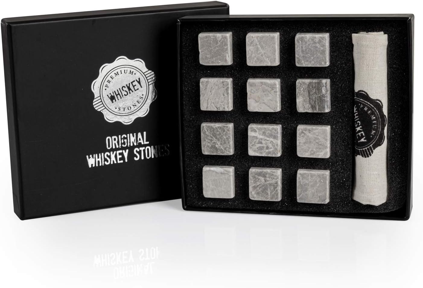 Viski Taşı | 12 Parça Viski Soğutucu (gri)