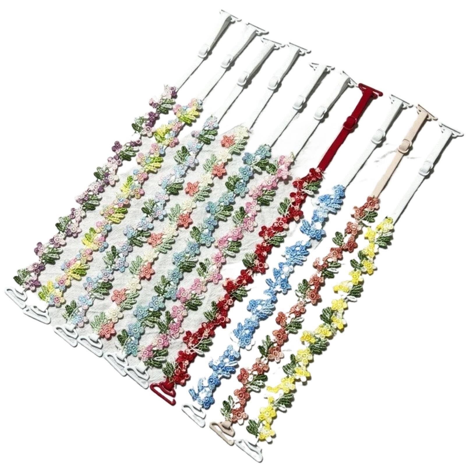 10 Pares De Correas Sujetador Floral Encaje Creativo