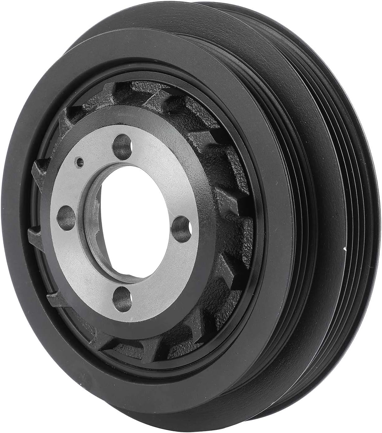 A-Premium Engine Harmonic Balancer Crankshaft Pulley Compatible with Hyundai Santa Fe 2001-2004, Sonata 1999-2005 & Kia Magentis 2001-2004, Optima 2001-2006, DOHC L4 2.4L, Replace# 2312438200