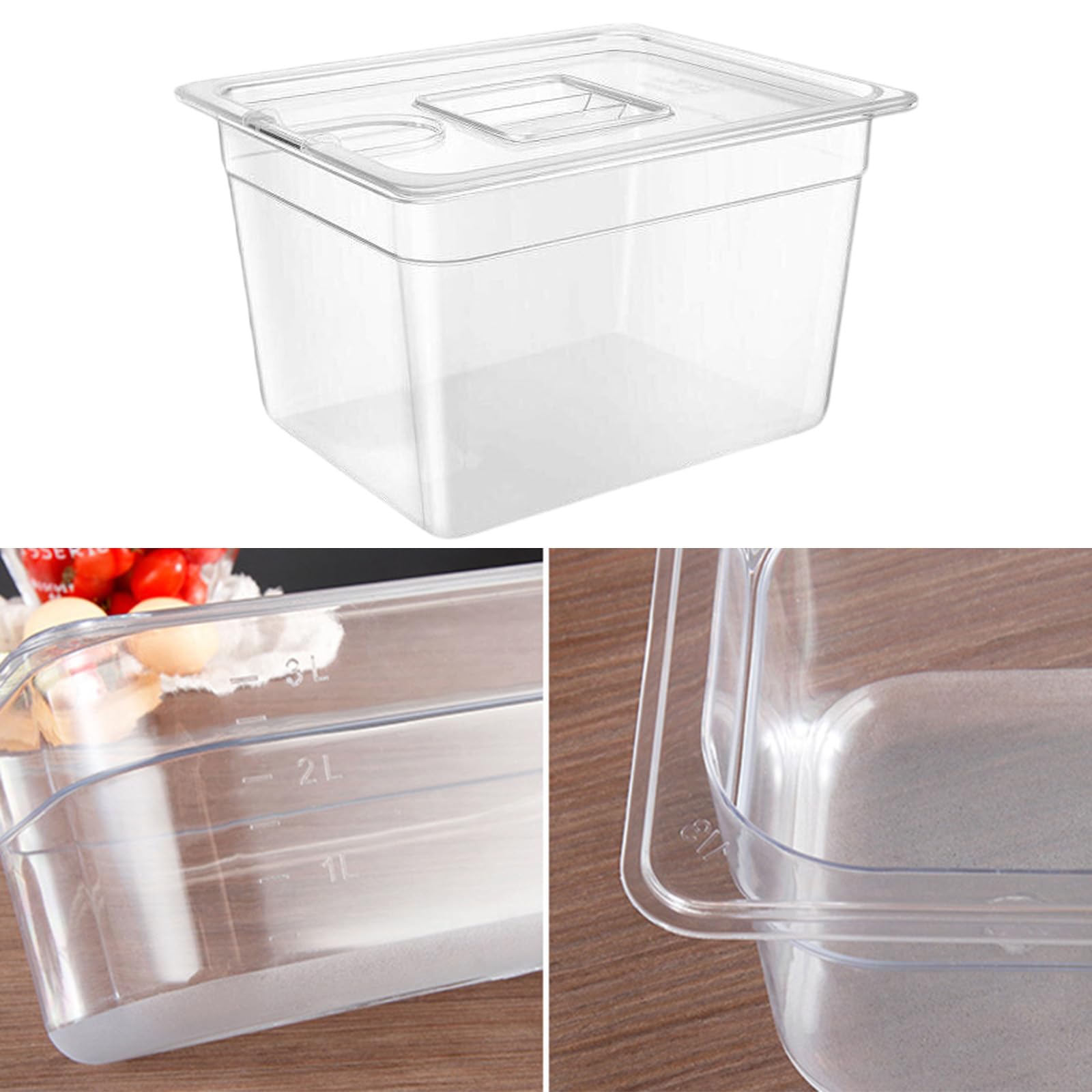Contenitore da cucina a bassa temperatura con chiara visibilità, adatto per cuochi casalinghi entusiasti e ristoranti