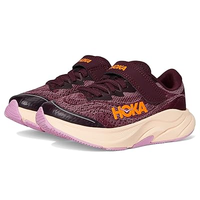 Hoka Kids Rincon 4 (Little Kid) Kids Shoes Black Cherry/Classic Mauve