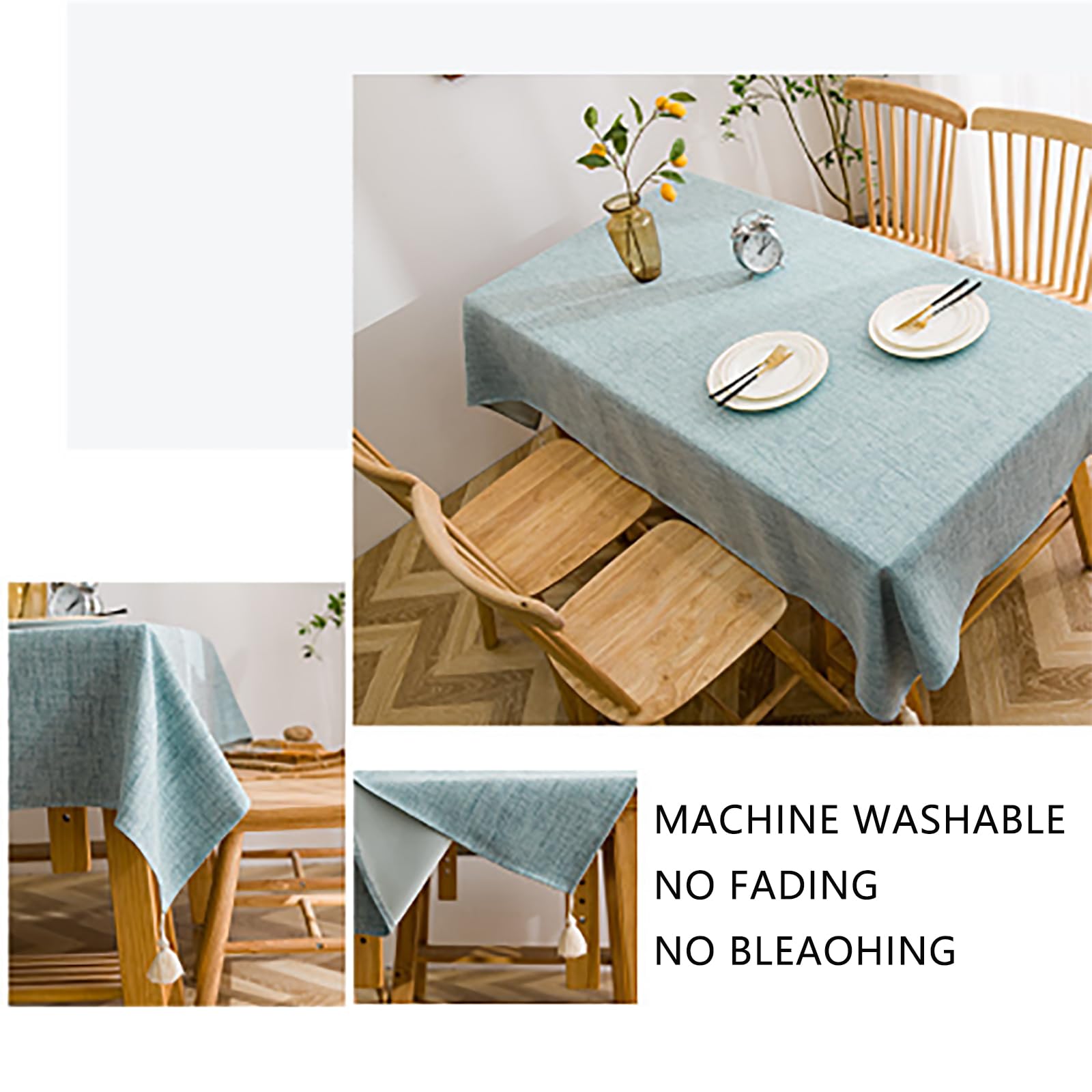 Manteles Mesa Antimanchas Rectangular, Impermeable Mantel Exterior, Mantel Lino Algodon, para cumpleaños Jardin Exterior Picnic Comedor Concina, Terraza, Otoño, Invierno