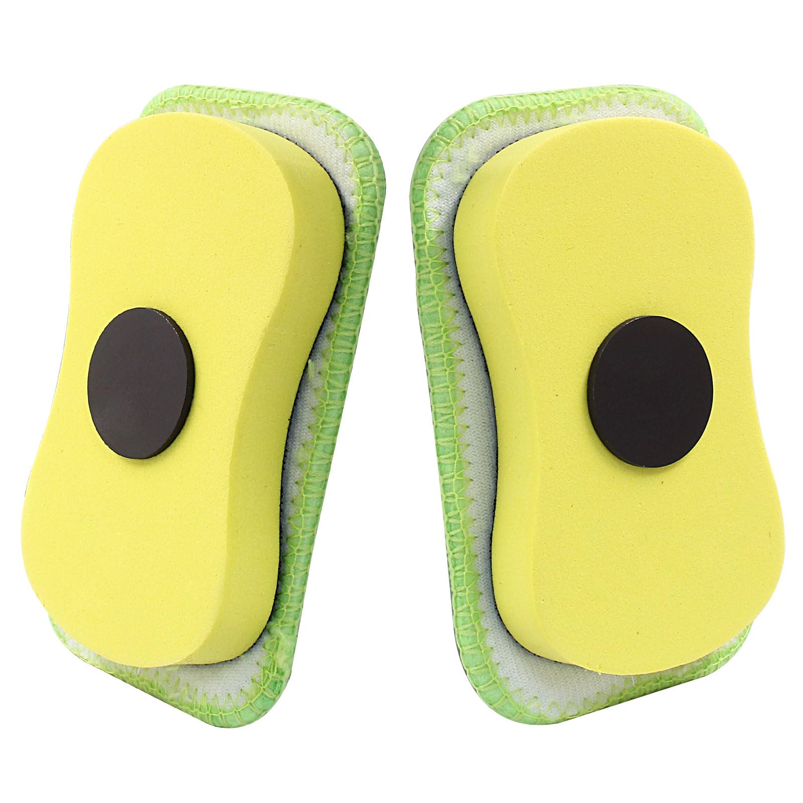 2 Pack Microfiber Chalkboard Erasers Washable Reusable Magnetic Erasers for Chalkboards and Whiteboards Dustless Cleaning Duster for Home, Classroom, and Office(Yellow)-image-23