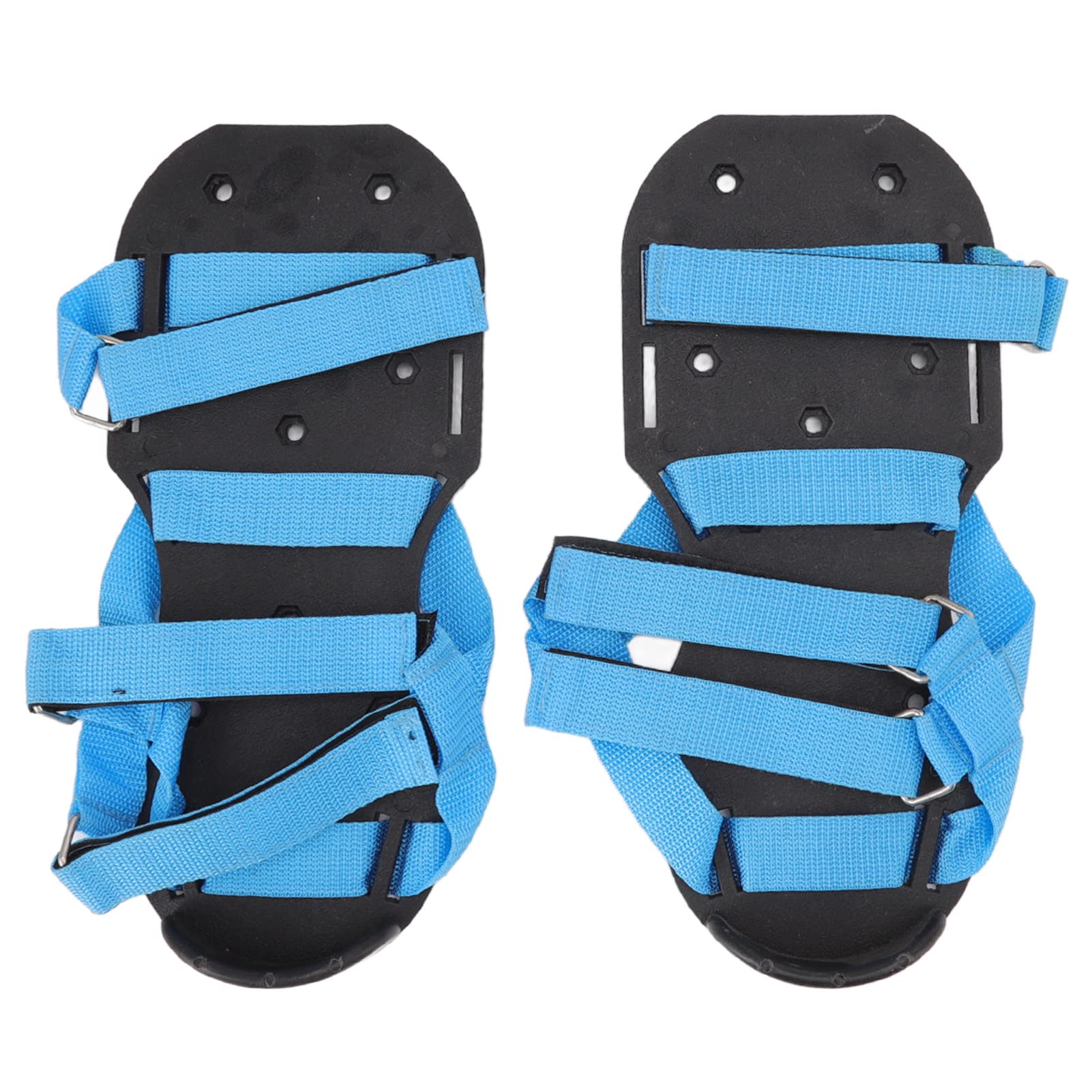 Chaussures aérateurs de pelouse, Chaussures à Pointes scarificateurs de Jardin pour l’aération du Sol, Base en Alliage d’Aluminium avec Semelle en ABS et Boucles en Nylon réglables