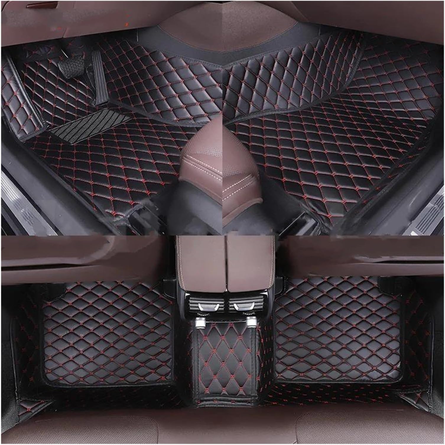 Car Mats Custom Car Floor Mat For Saab All Model For 95 9-3 For Turbo For X 95-vector 9-7X 9-5 Wagon Auto Carpet Accessories Styling Interior Parts Non Slip Car Floor Mat(Black Red 4pcs)
