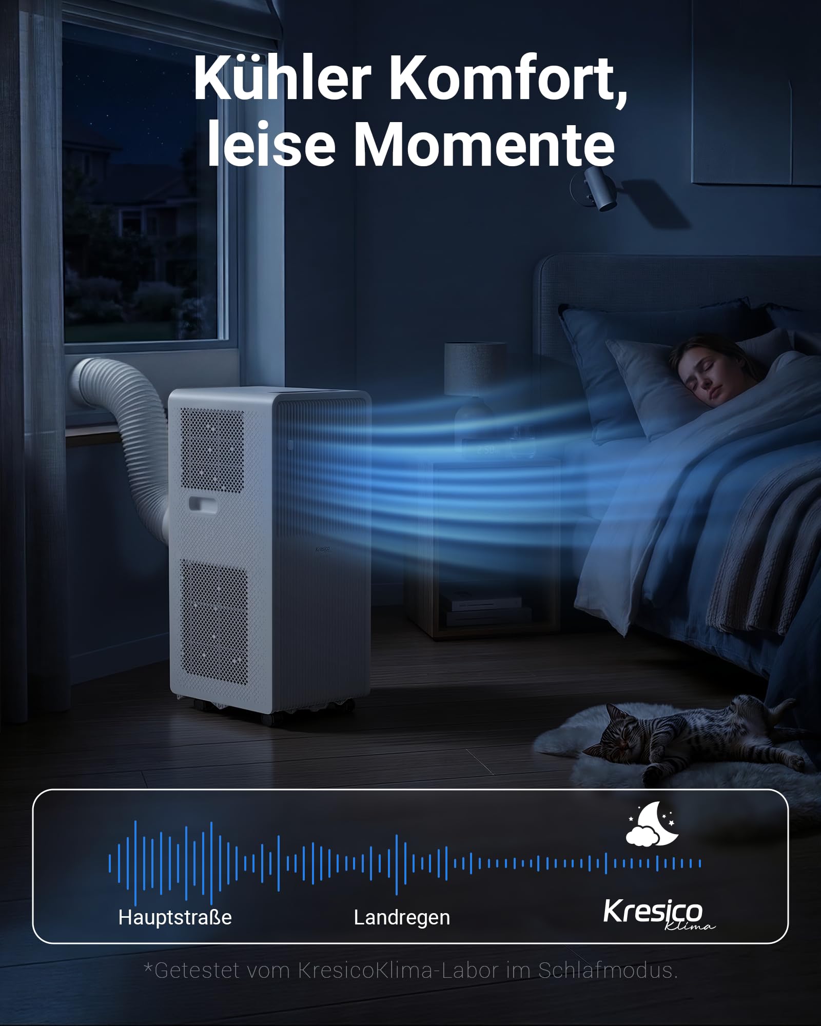 Mobile Klimaanlage 9000 BTU, Klimaanlage mobil mit Abluftschlauch, Mobiles Klimagerät mit Abluftschlauch für Räume bis zu 33m²/90m³, Klimagerät mit Timer, R290, weiß