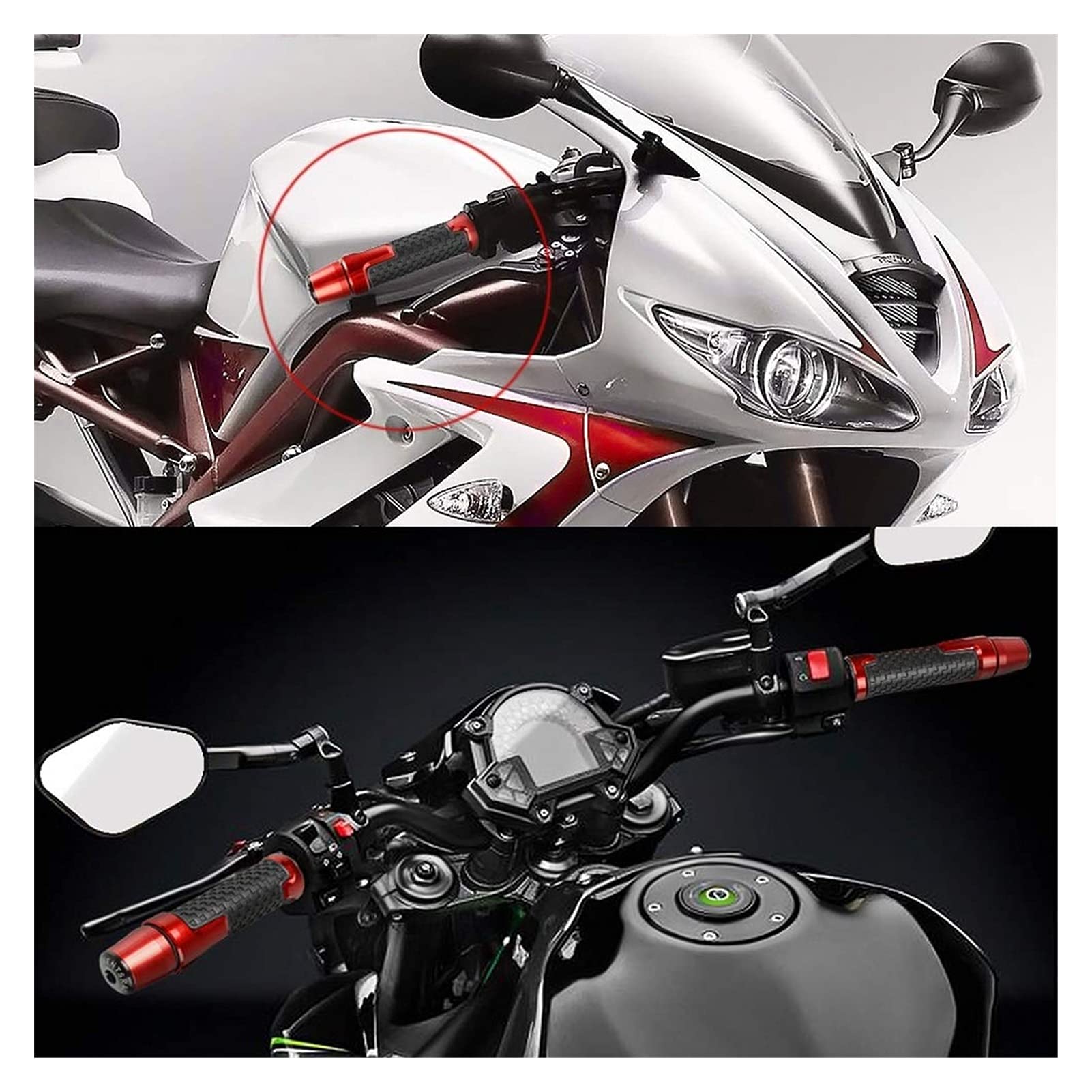 7/8' 22mm Perillas De Motocicleta Antideslizantes Extremos De Manija De Scooter Empuñaduras De Motocicleta Manija De Barra Tapa De Empuñaduras Para Ya- maha NMAX 125 NMAX 155 Puños profesionales de mo