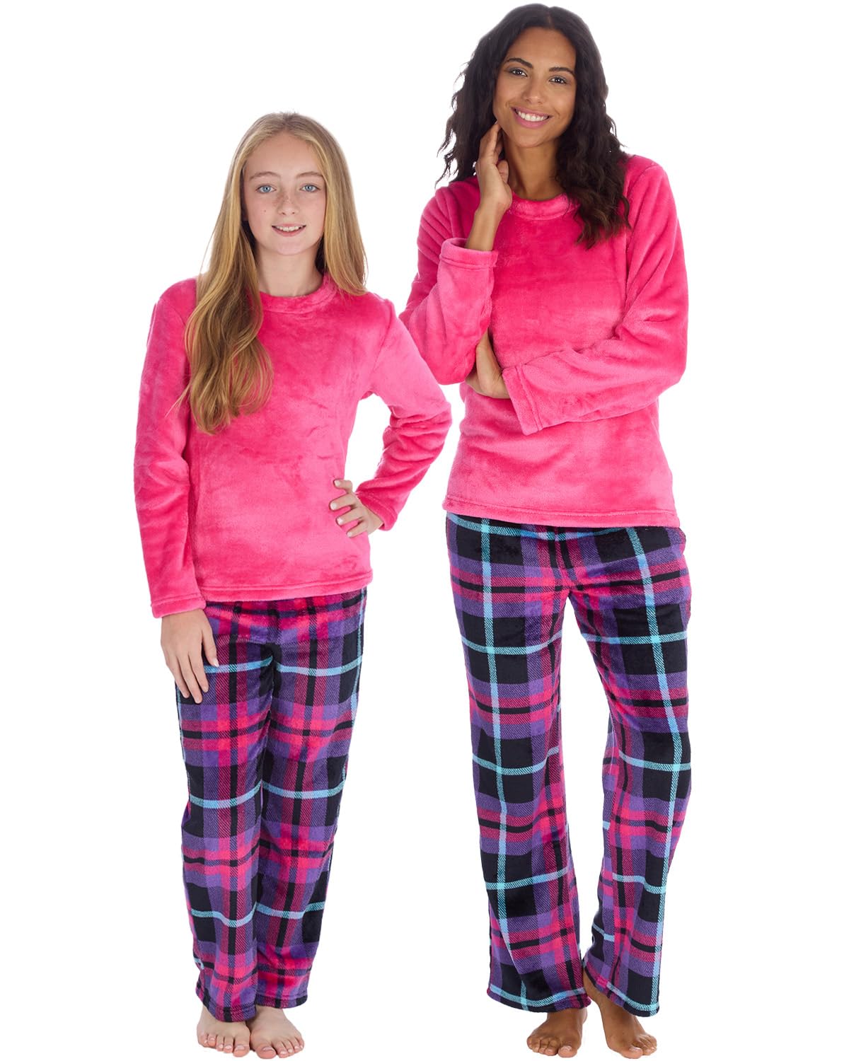 Undercover Ladies Soft Fleece Pyjamas 34B2140 Pink Check L