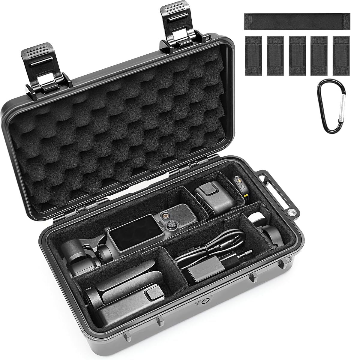 Camera Carrying Case, Waterproof Case for Gopro Hero 13/12/11/10/9 | Camera Organizer for DJI Pocket 3/4/4P, Insta360 x6/x5/x4, DJI OSMO 360/Action Camera and Other Accessories