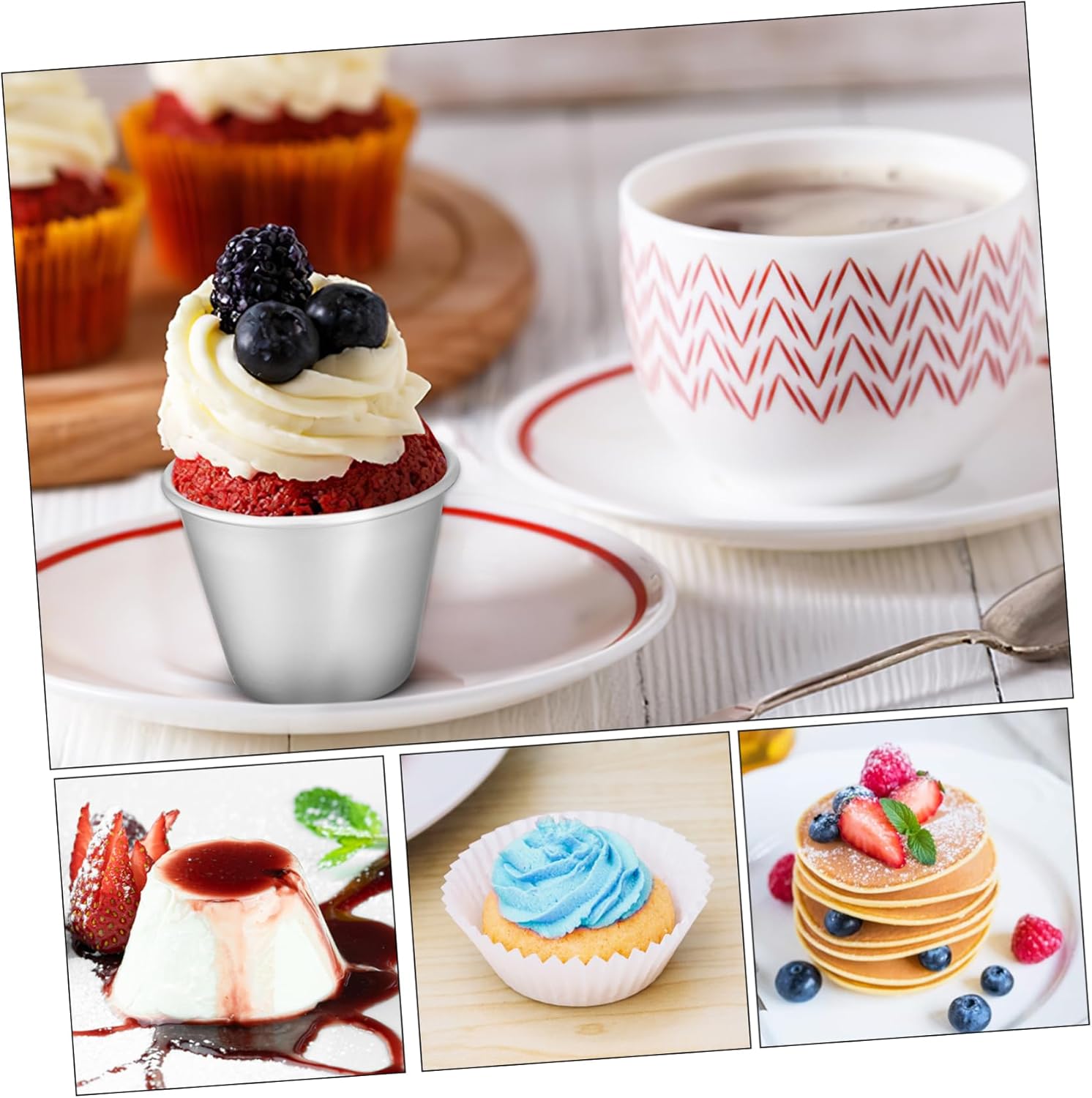 40pcs Cupcake Molds Versatile Baking Tools for Muffins and Puddings Easy to and Use for Parties and Baking Sessions