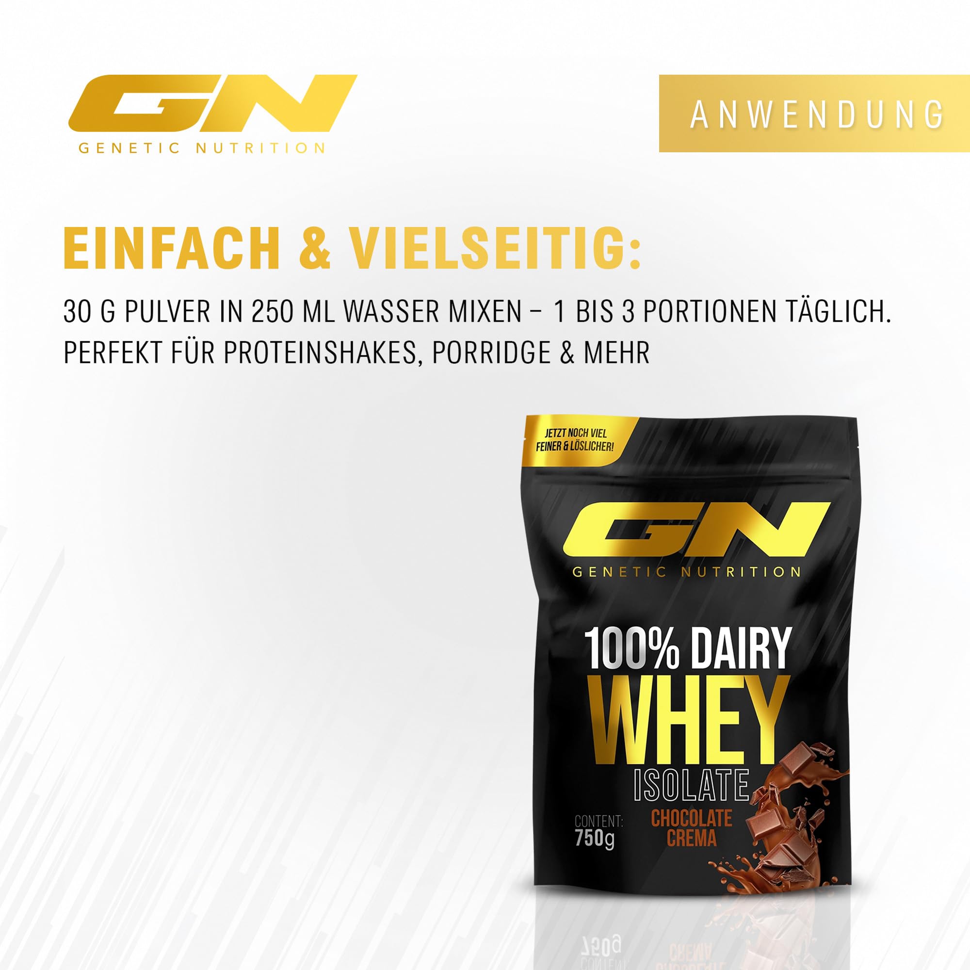 GN Laboratories 100% Dairy Isolate Microfiltered Whey Protein Isolate Protein Protein Shake protéiné Shake protéiné Bodybuilding 750g Crème au chocolat - Chocolat