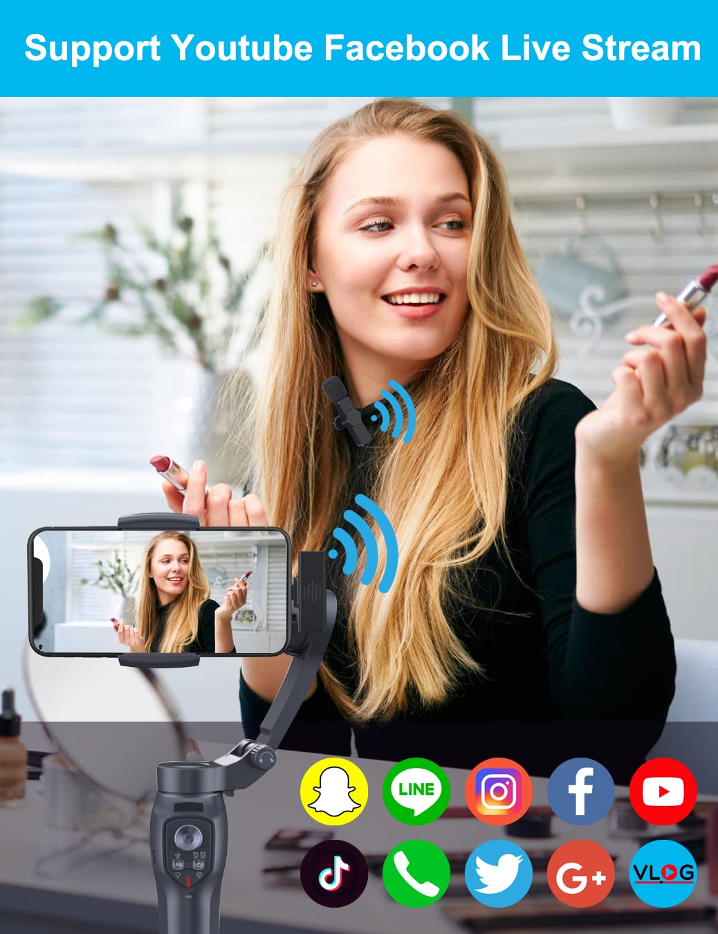 Microfono Lavalier Wireless IUMAKEVP - Doppio Kit Con Riduzione Rumore Per Video E Live - Foto 9