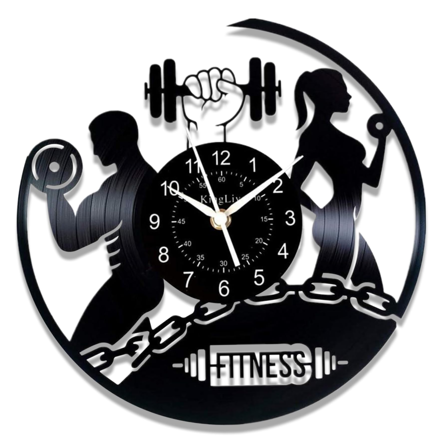 Horloge murale sport vinyle silencieuse et précise