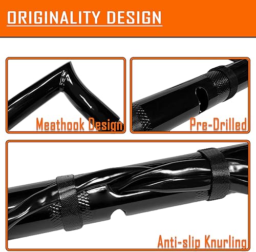 Miniatura 10 de HTTMT - Manillar negro de 14 pulgadas con corte de inglete precableado de 1.25 pulgadas y 0.984 in compatible con 14-15 Road King FLHR FLHRC