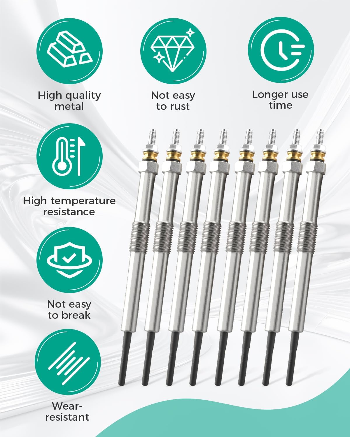 68G Diesel Glow Plug Fit for Chevy GMC L5P L5D Duramax 6.6L 2017–2023, Replace 12690238 12725202 12679959 GP124 21135 – Complete Engine Set for Cold Start Efficiency 8PCS