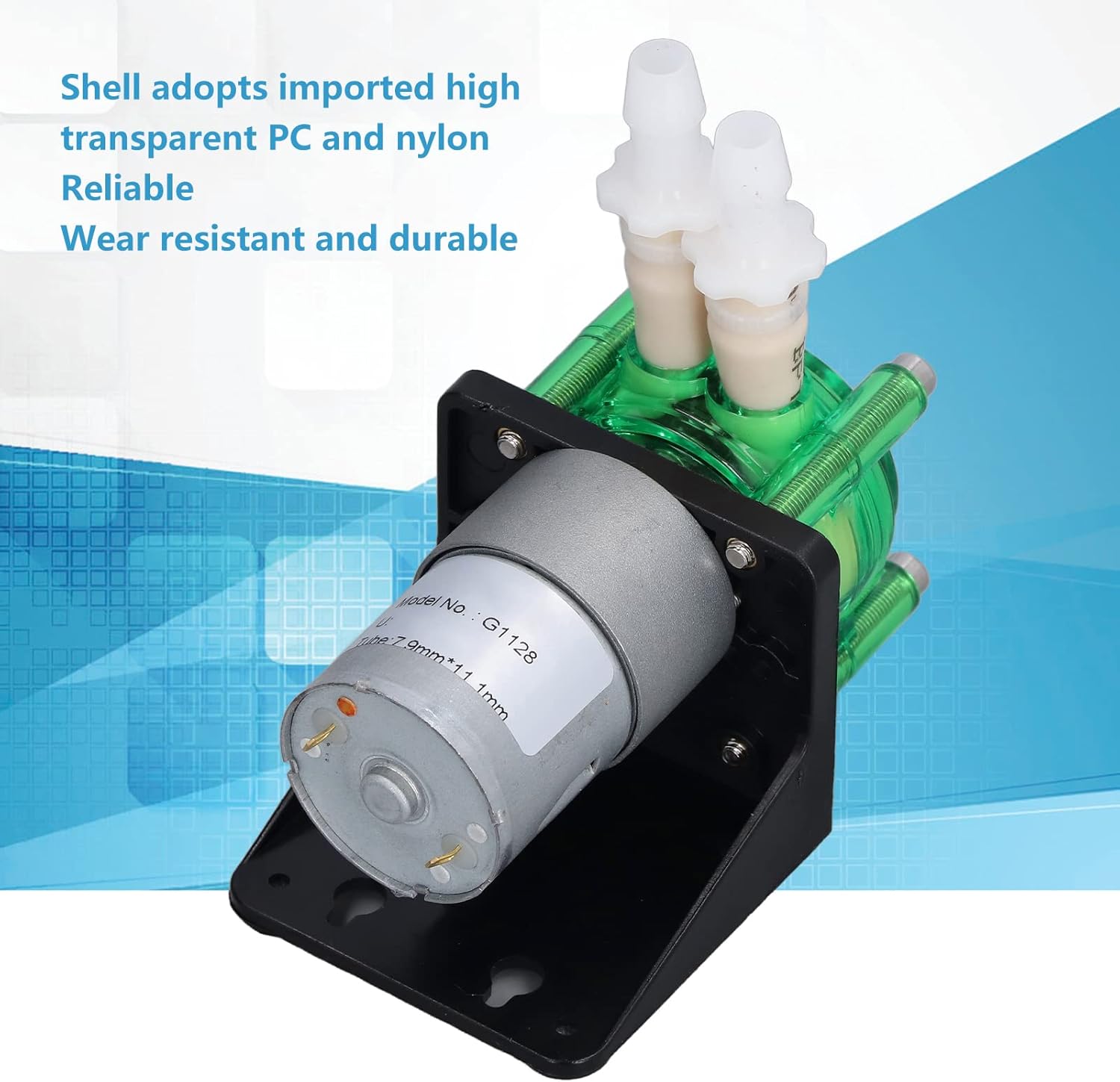 Peristaltic Pump, Peristaltic Pump High Titration Pumps BPT Tube 700ml Per Min, Industrial Peristaltic Metering Pumps (DC12V)