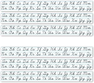 Trusty Removable Stickers - Cursive Letters Desk Strips (12 Pack)