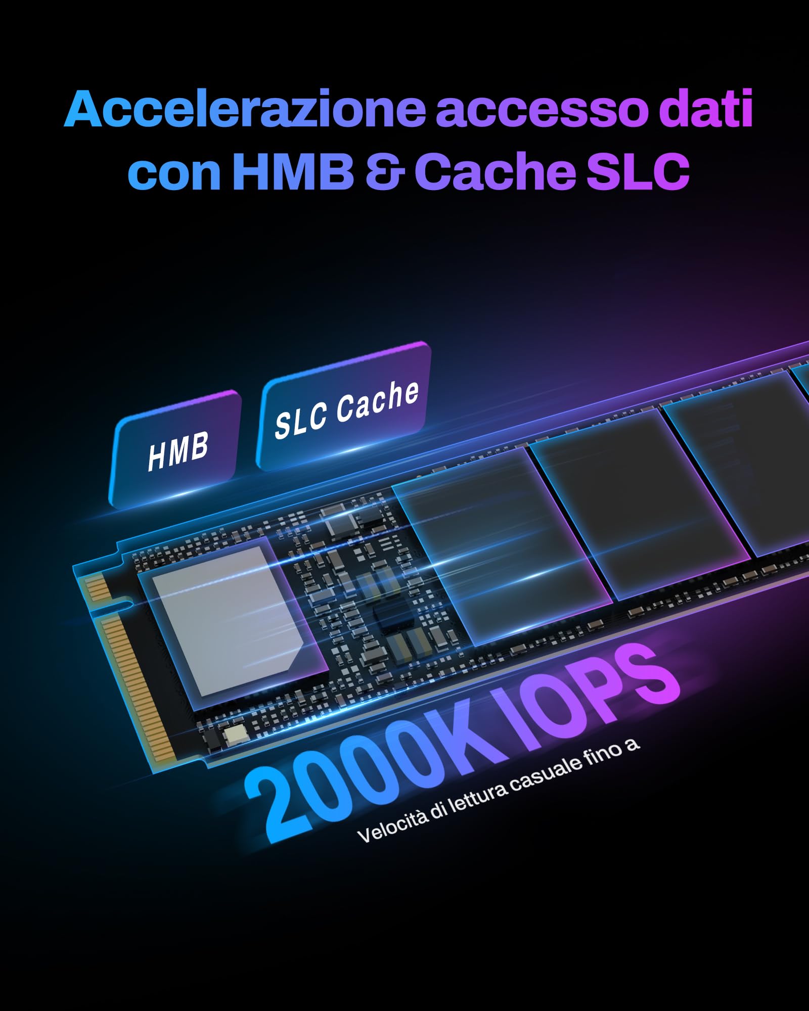 BIWIN Black Opal X570 Gen5 SSD da gioco 1TB - fino a 14000 MB/s di lettura - M.2 2280 NVMe PCIe 5.0 con 3D TLC NAND - Disco interno professionale per laptop e desktop