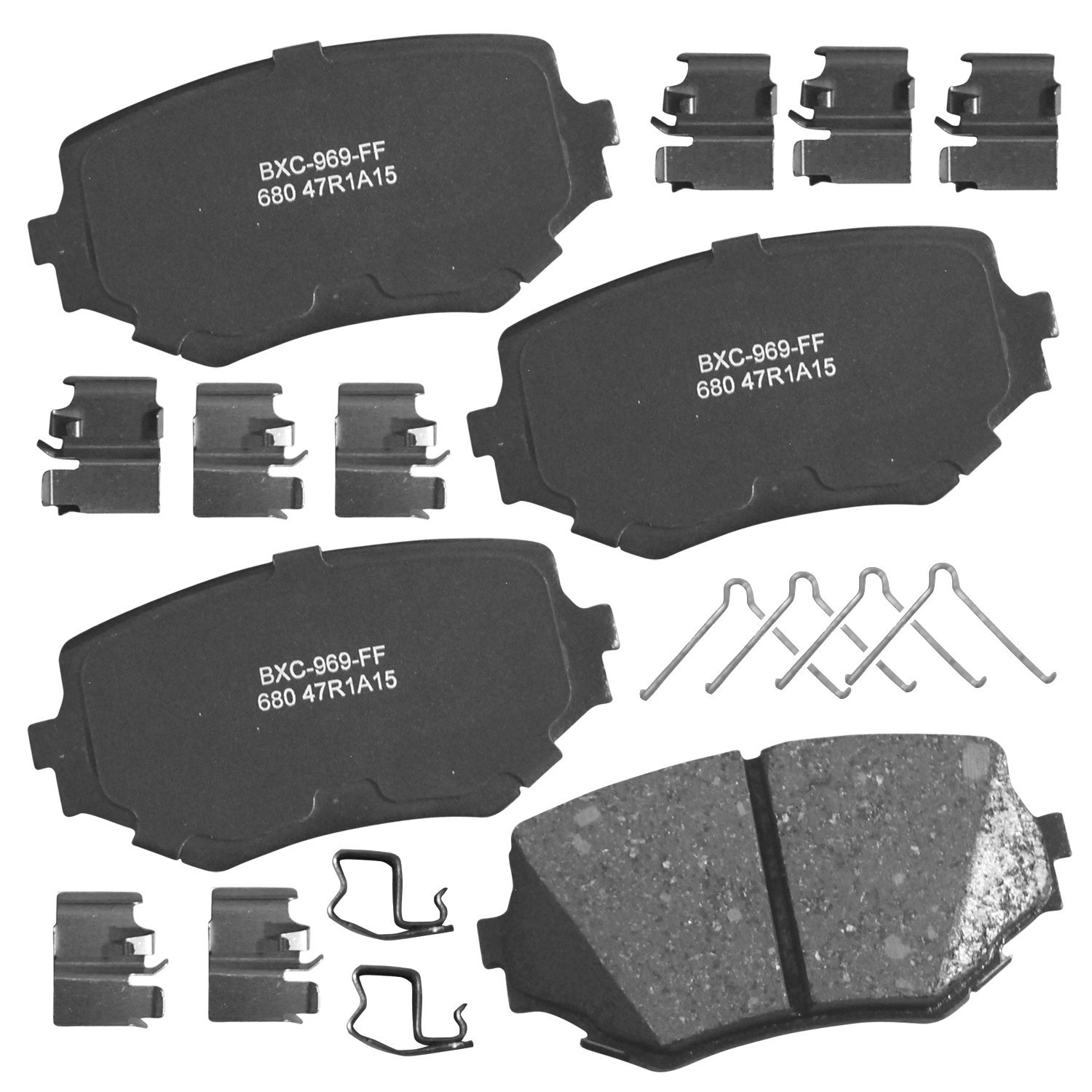Bendix Premium SBC680 Ceramic Front Brake Pads for Chevrolet Tracker 2007-2005, Suzuki Grand Vitara 2005-1999, Sidekick 1998-1996, XL-7 2004-2002