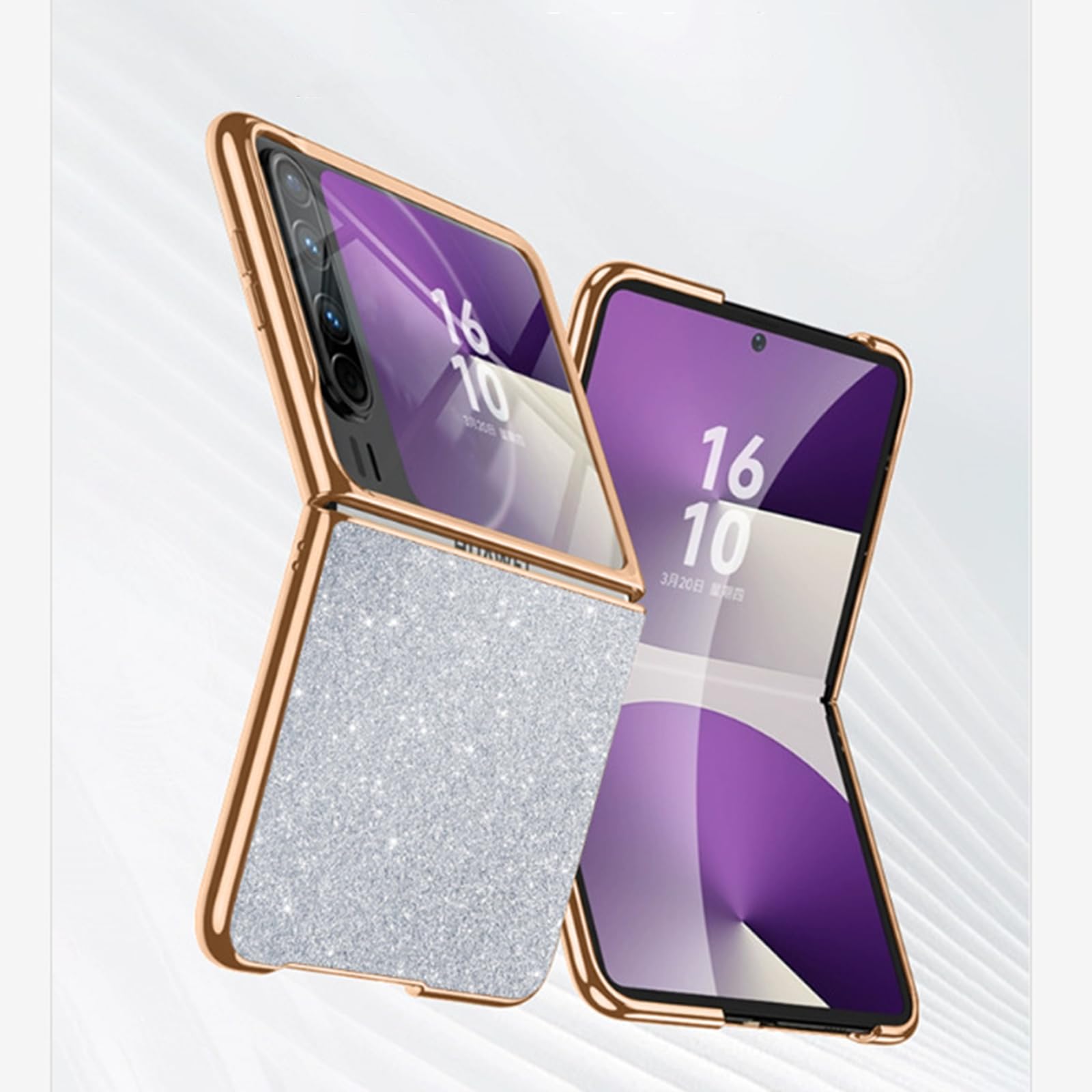 Ultrafina Carcasa para Huawei Pura X, Lujo Galvanoplastia Funda Anti-caída Protección Disipación de Calor Carcasa,Plata,Pura X