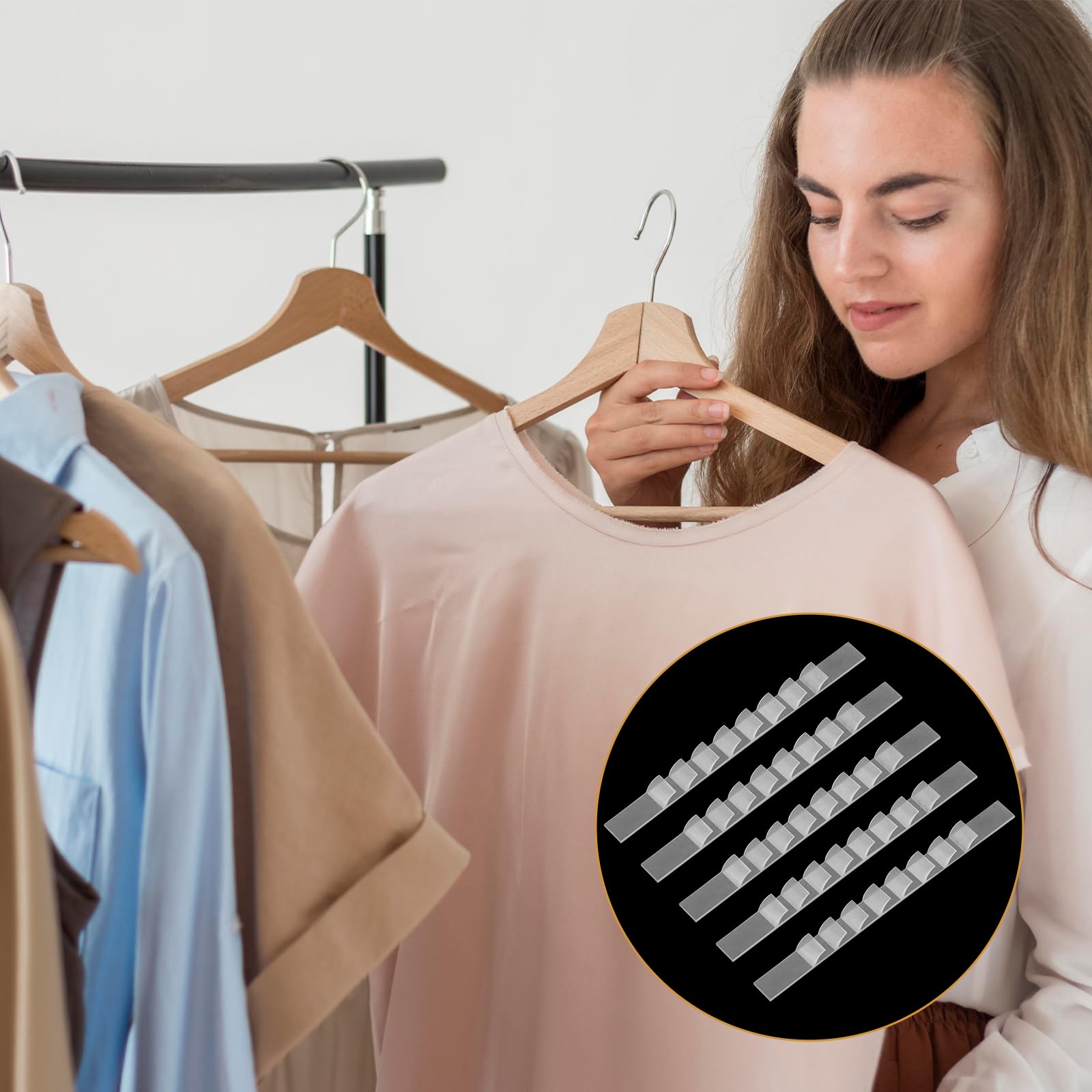 200 almohadillas antideslizantes, perchas, silicona, color transparente, accesorios para colgar, uso doméstico