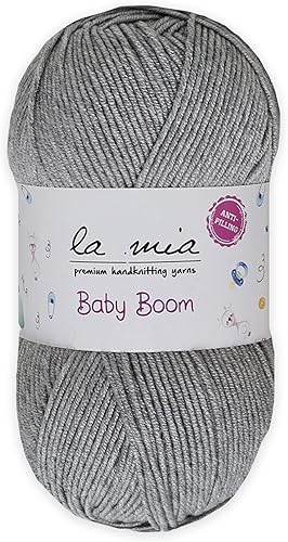 Miniatura 1 de 1 madeja La Mia Baby Boom, hilo acrílico 100% antipilling para tejer y ganchillo para tejer y ganchillo, 3.53 oz (3.5 onzas)  820.2 ft (273 yardas),